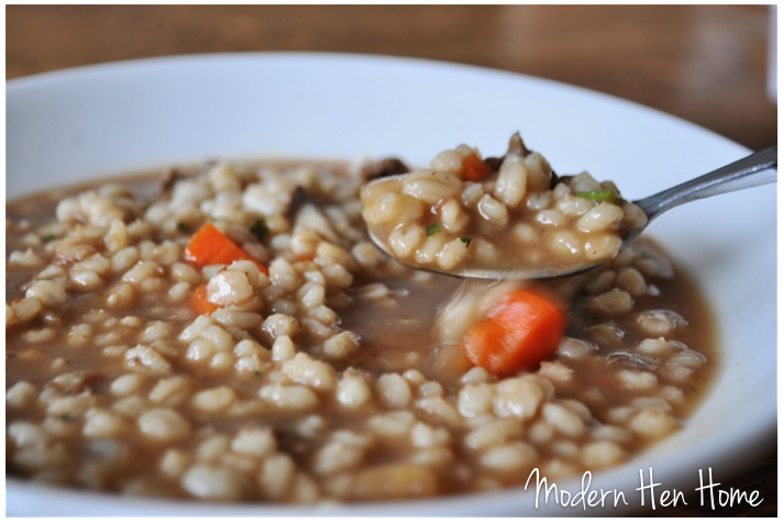 Old-Fashioned Beef Barley Soup & Growing Up 1970s | Modern Hen home